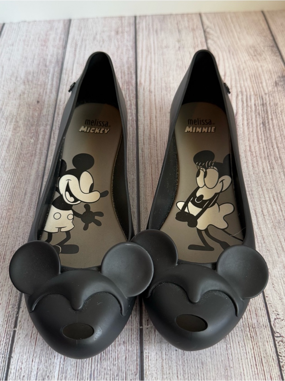 MELISSA Disney Mickey Mouse Black Ballet Shoes 6 - Picture 2 of 6